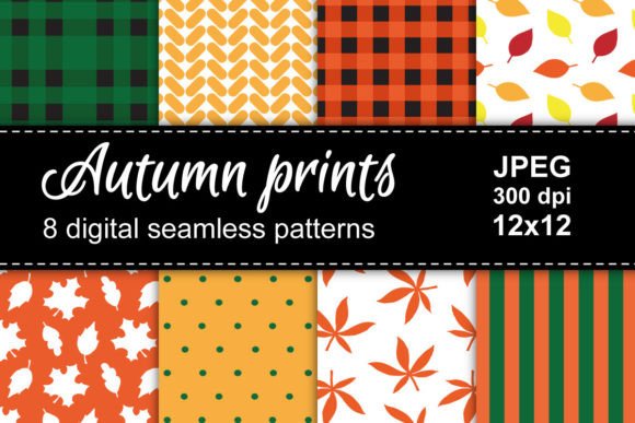 Autumn Fall Patterns Set: A Versatile Design Resource for Creative Projects