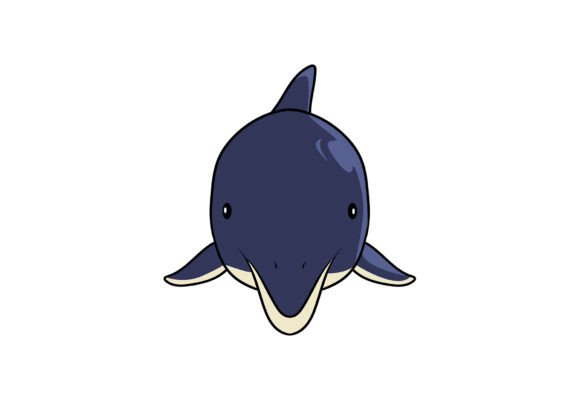 Dolphin Zoo Animal Artwork: A Versatile Graphic for Creative Projects