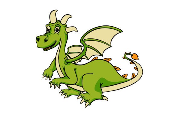 Dragon Fantasy Creature Clipart: A Versatile Graphic for Creative Projects