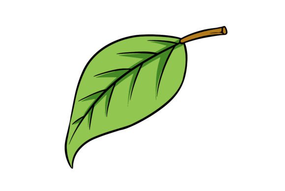 Green Leaf Vector SVG for Creative Projects