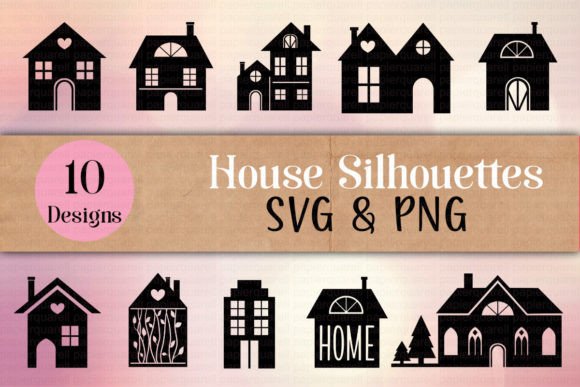 House Silhouettes SVG Graphics: A Versatile Design Resource for Creators
