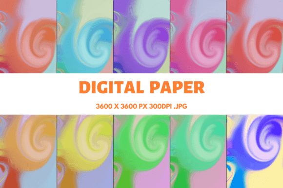 Liquid Swirl Abstract Digital Papers