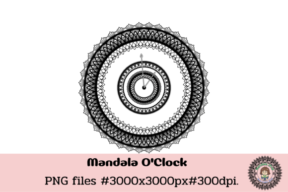 Mandala O Clock Design for Creative Projects