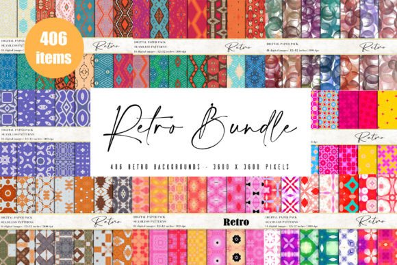 Retro Patterns Bundle for Creative Projects