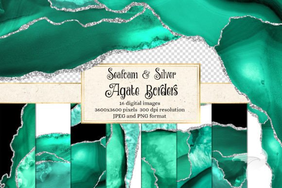 Seafoam and Silver Agate: A Versatile Digital Design Asset for Creative Professionals
