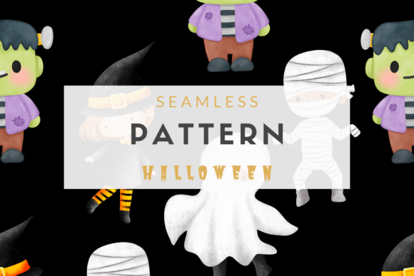 Seamless Pattern Spooky Children: A Versatile Design for Creative Projects