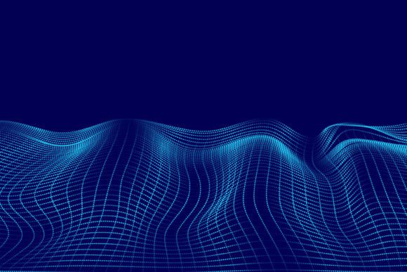 Technology Wave Dots Abstract Background