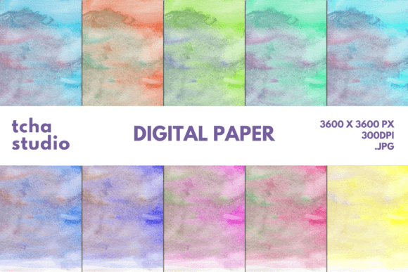 Watercolor Background Digital Papers 24: A Versatile Tool for Creative Projects