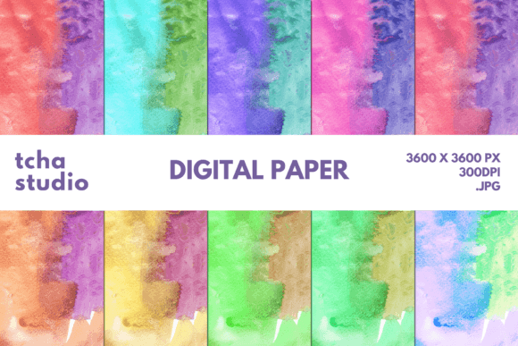 Watercolor Background Digital Papers 27: A Versatile Design Resource for Creative Projects