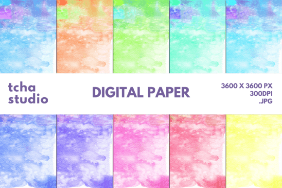 Watercolor Background Digital Papers 33: Elevating Creativity in a Digital World