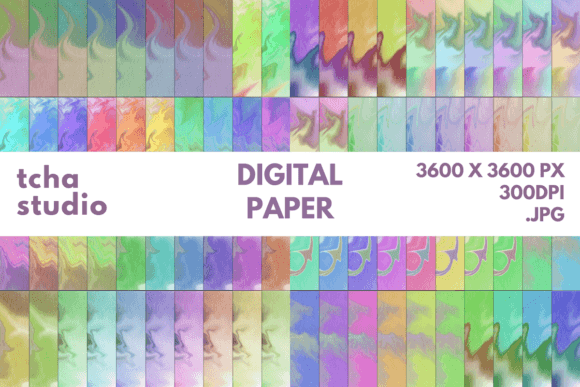 Watercolor Marble Liquid Digital Papers for Creative and Commercial Use